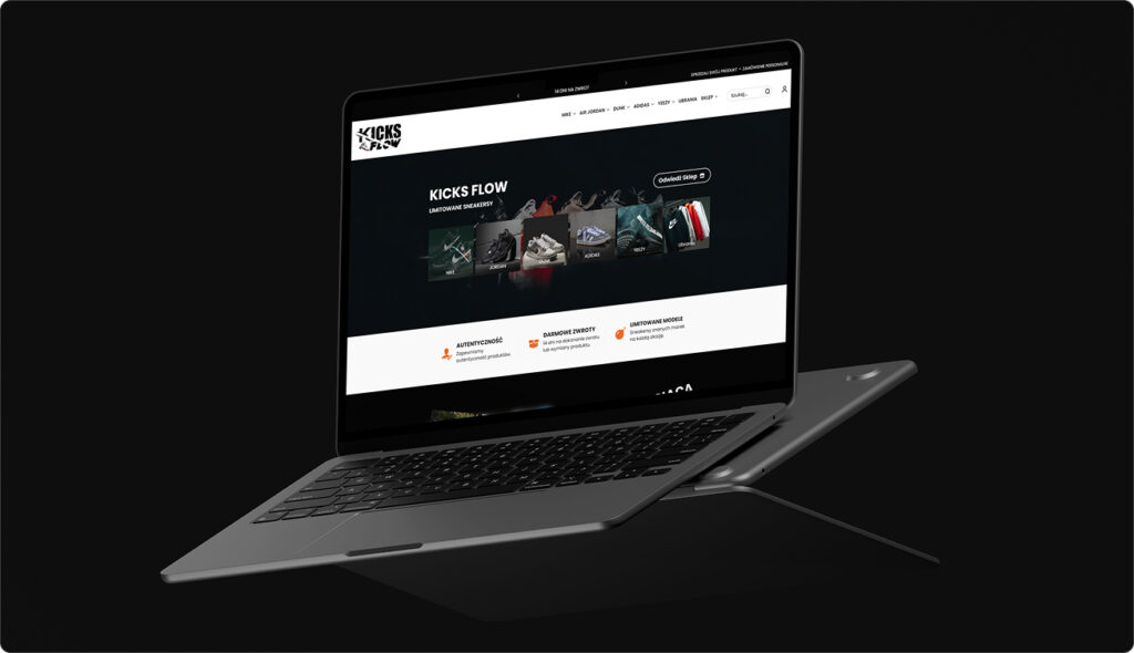 Zdjęcie sklepu internetowego KicksFlow z limitowanymi sneakersami